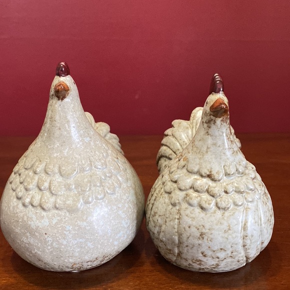 Pottery Chicken Figurines - Picture 5 of 7